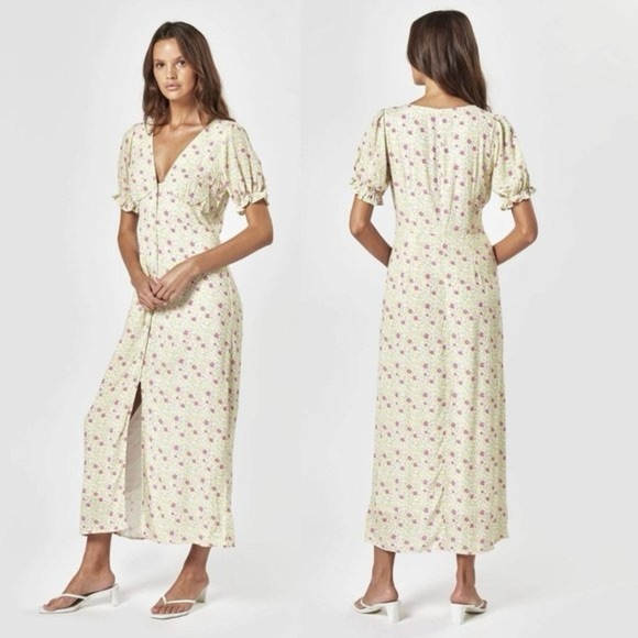 ANTHROPOLOGIE CHARLIE HOLIDAY - HARLEY DRESS IN FESTIVE FLORAL LIGHT Sz S - Picture 2 of 8